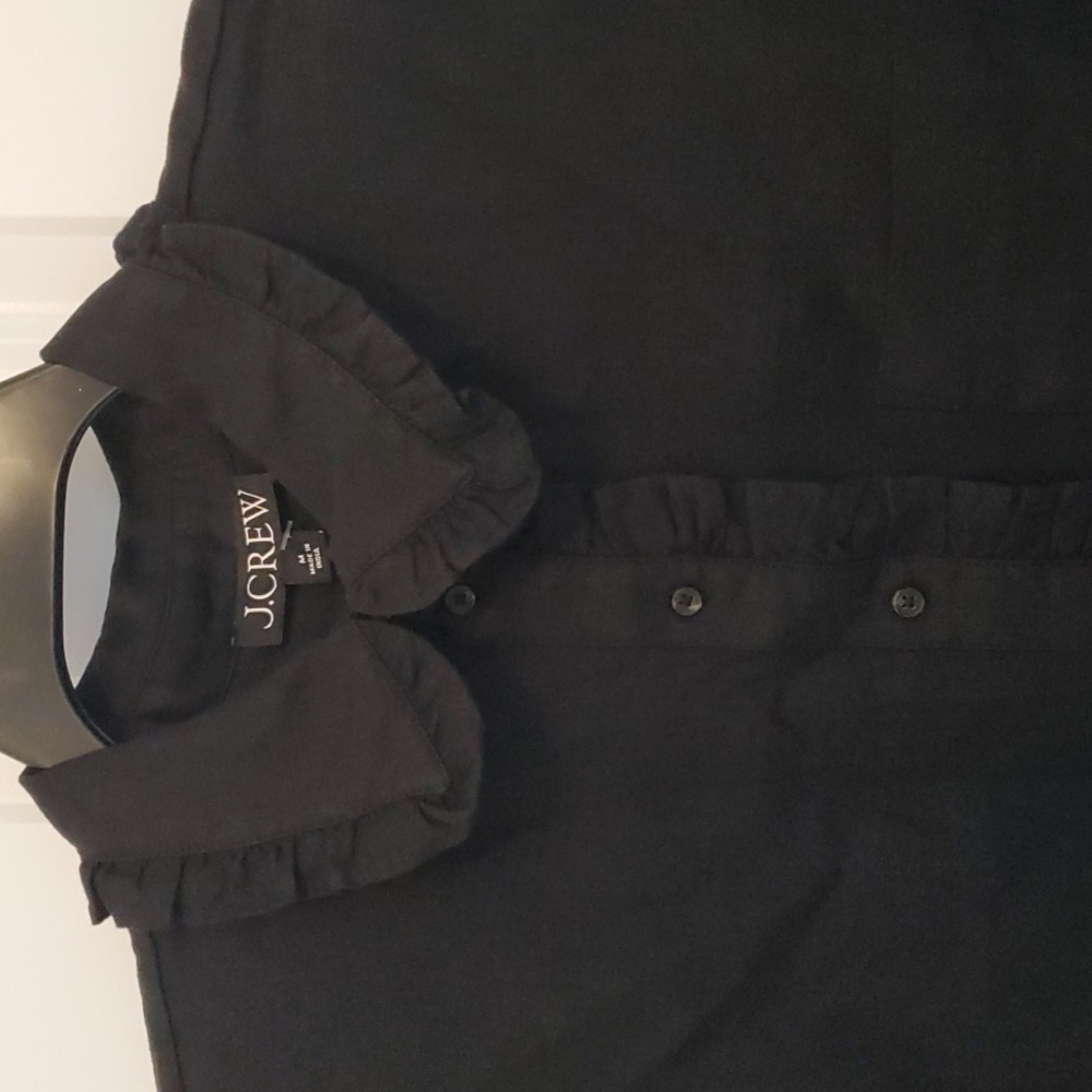J.Crew, Short Sleeve Blouse, Size M, Black - Picture 2 of 13
